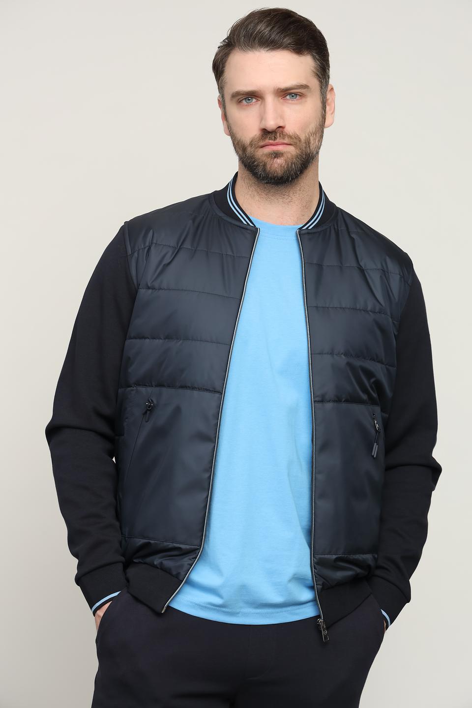 Кардиган Bugatti стеганый темно-синий