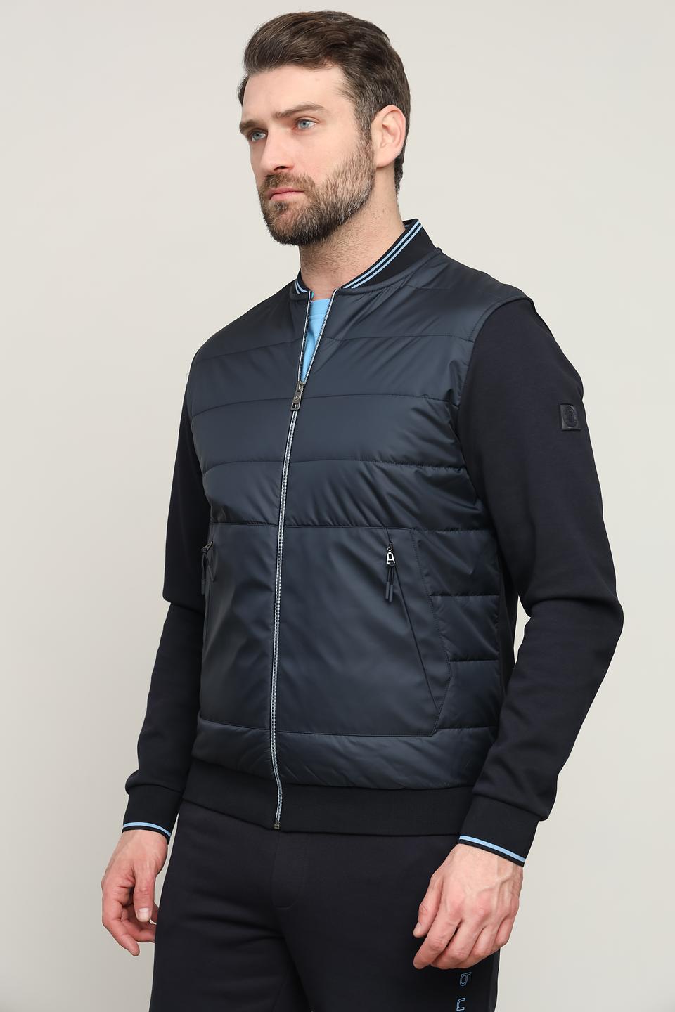 Кардиган Bugatti стеганый темно-синий