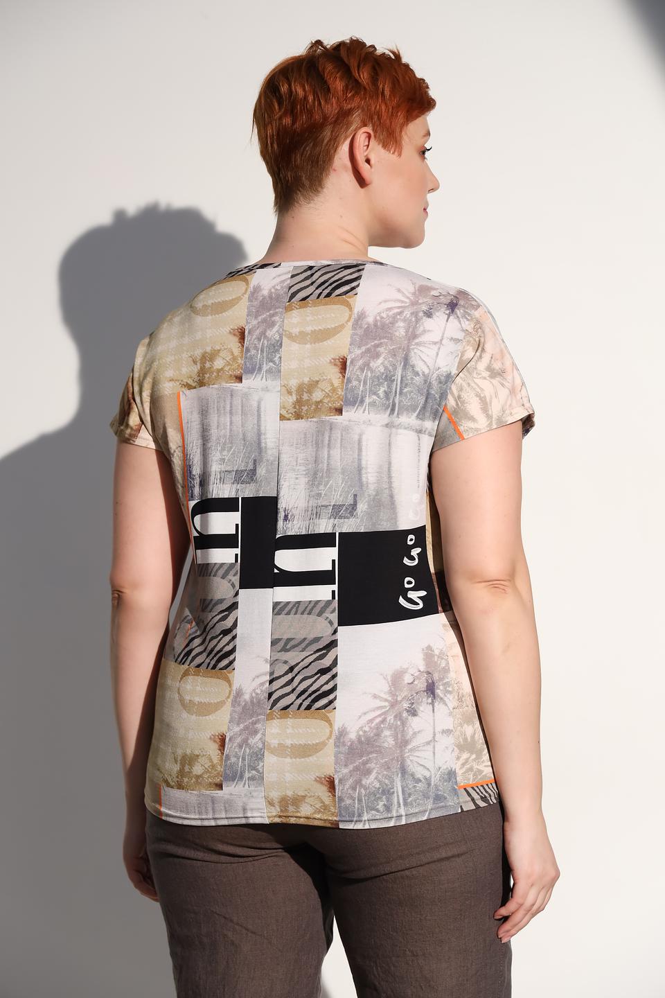 Блуза Doris Streich с принтом бежевый