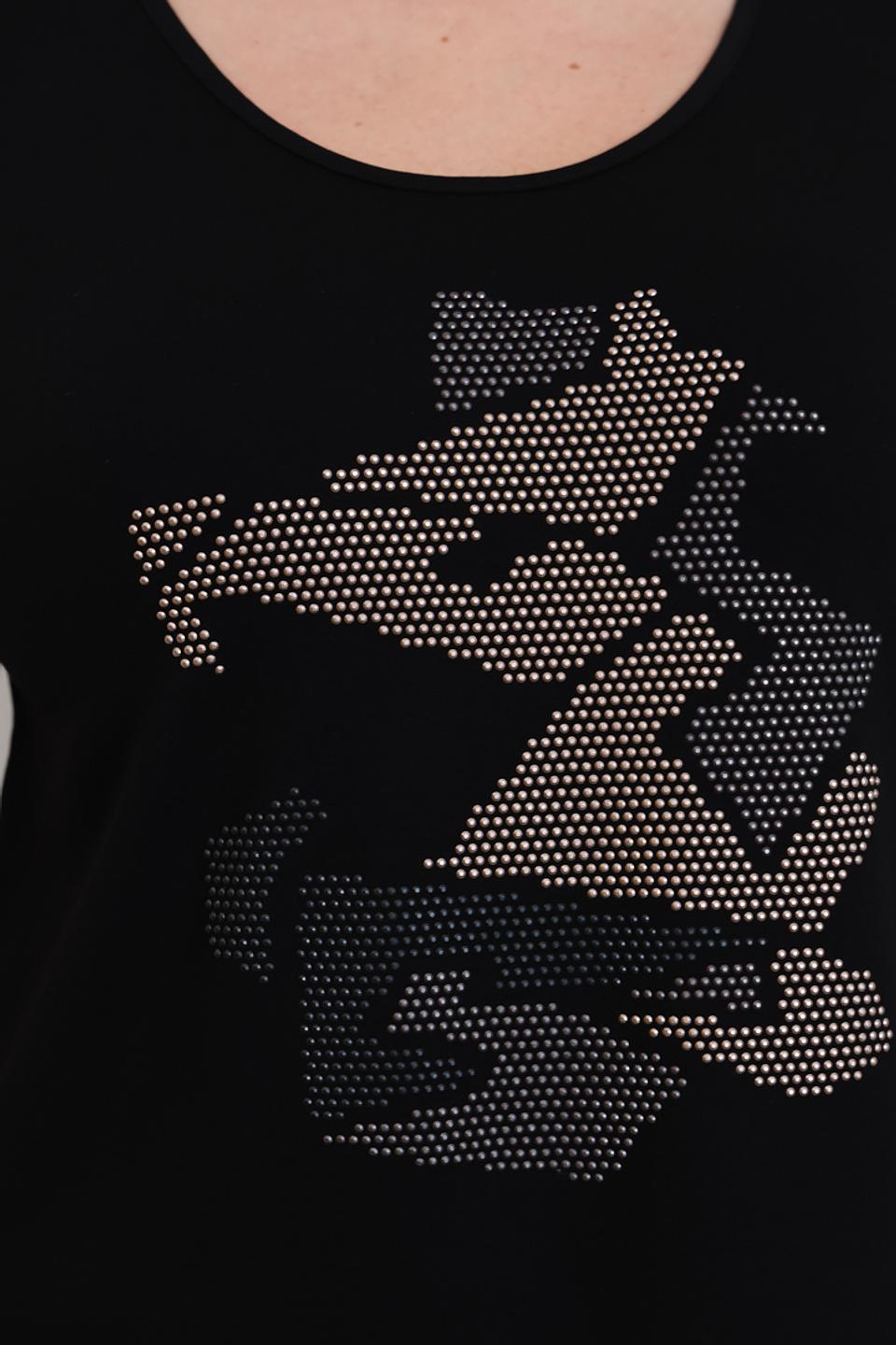 Блуза Doris Streich с принтом чёрная