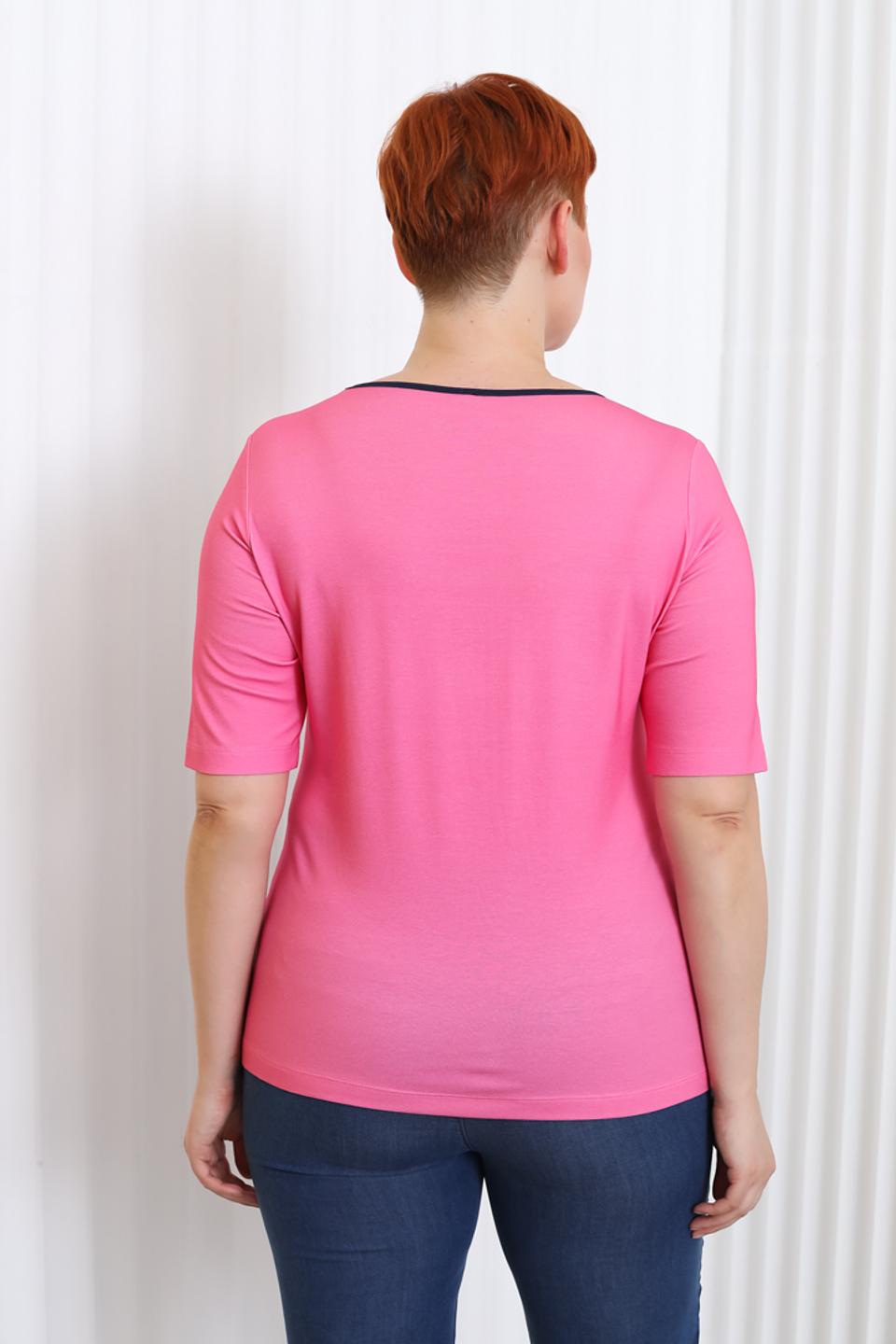 Футболка Rabe collection с принтом розовый