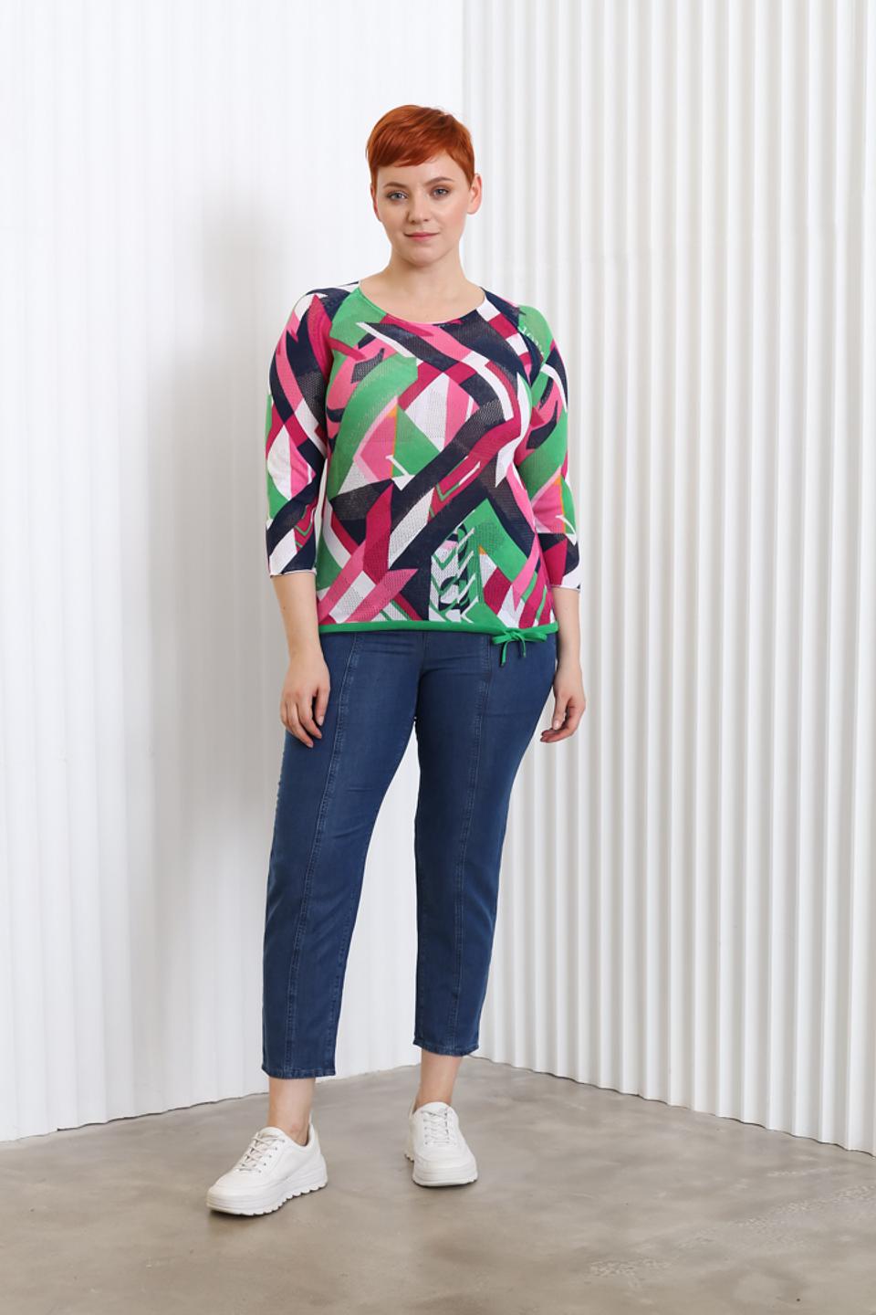 Пуловер Rabe collection с геометрическим принтом