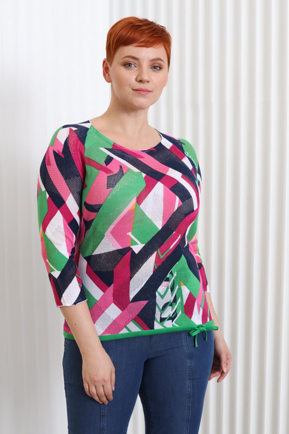 Пуловер Rabe collection с геометрическим принтом