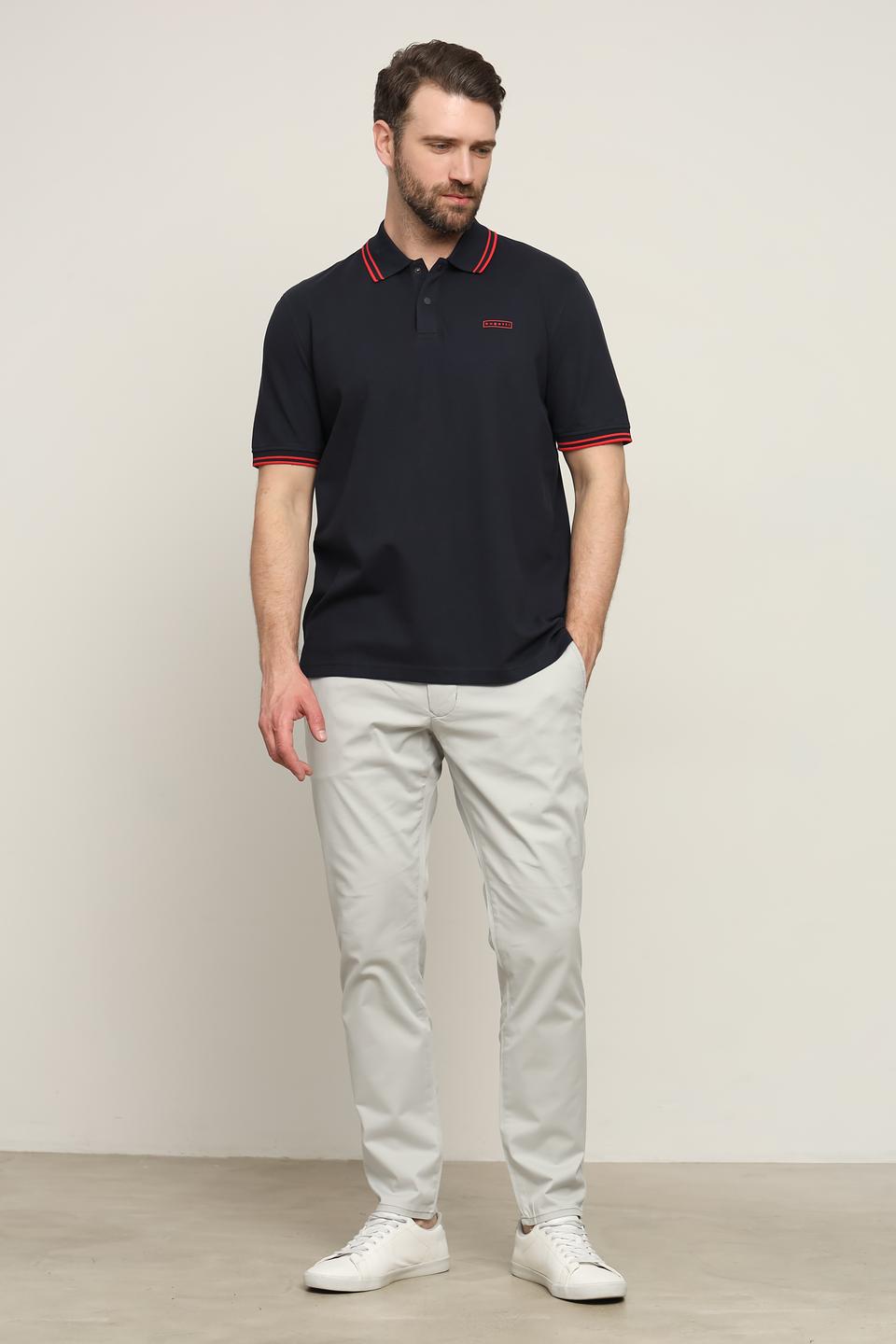 Поло Bugatti с красной отделкой