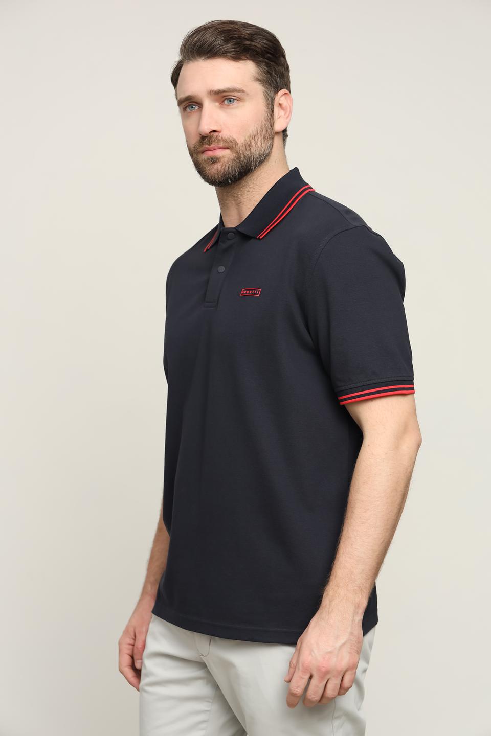 Поло Bugatti с красной отделкой