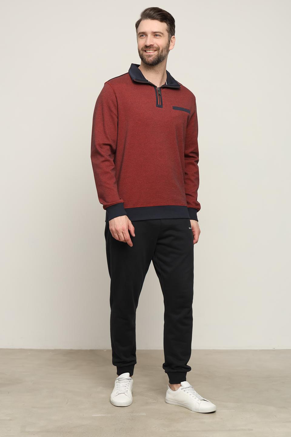 Джемпер Casa Moda с молнией терракотовый