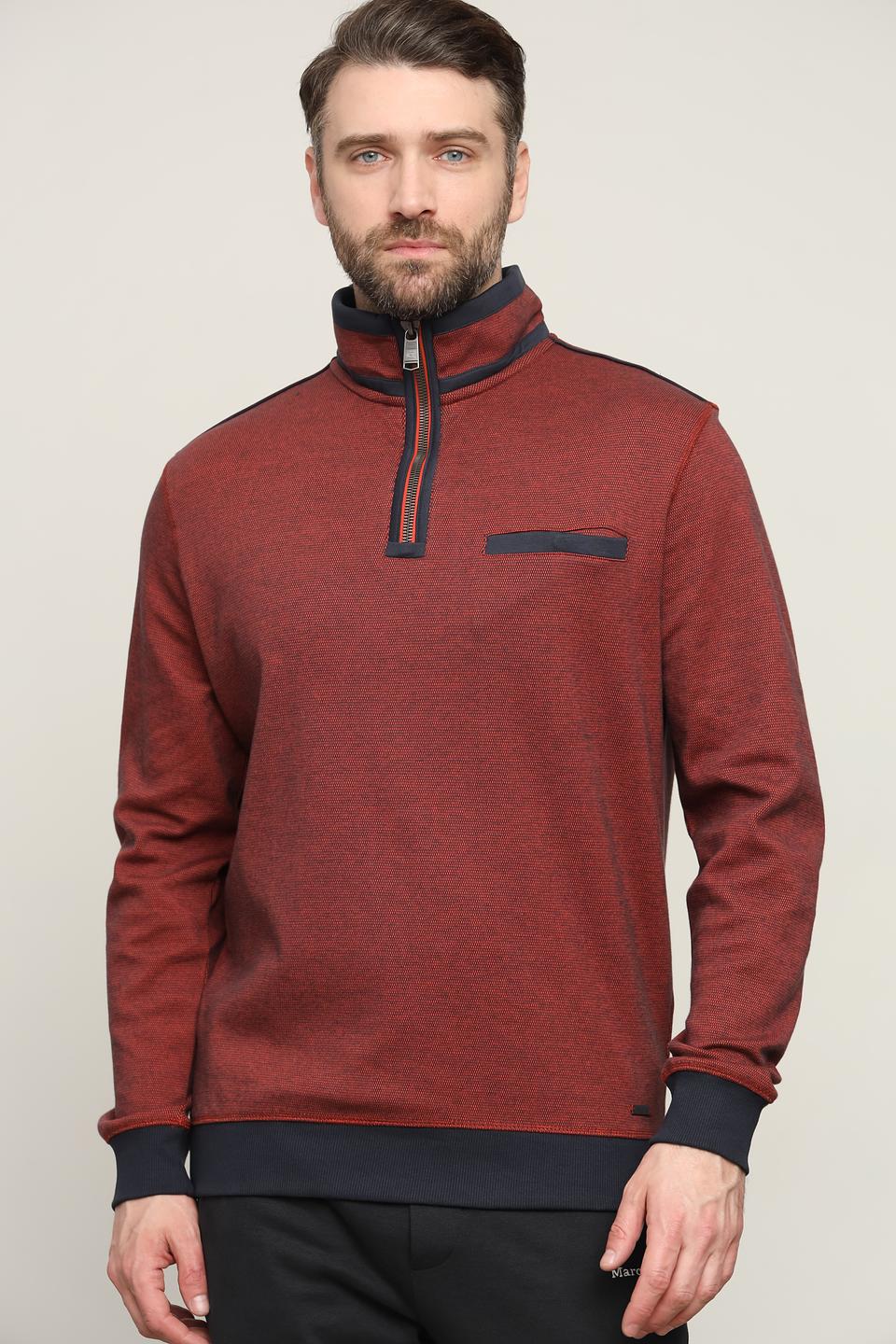 Джемпер Casa Moda с молнией терракотовый