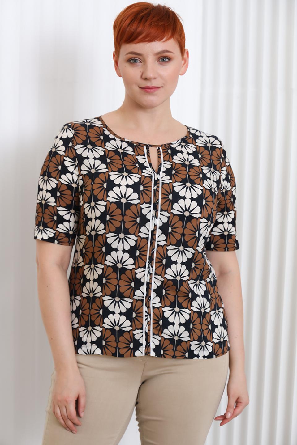 Блуза Sommer mann с цветочным принтом