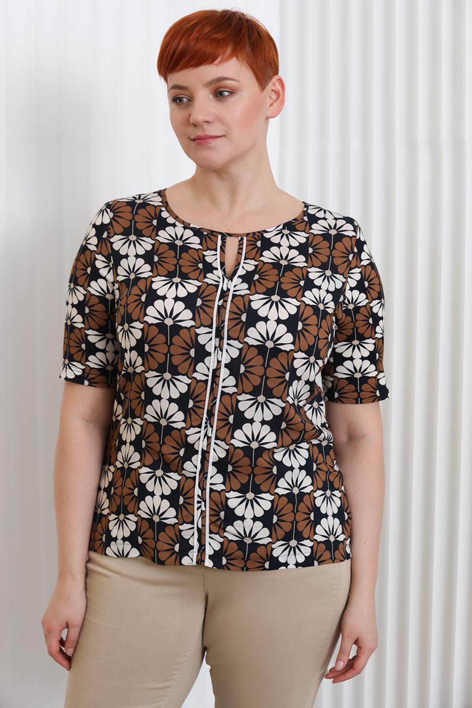 Блуза Sommer mann с цветочным принтом