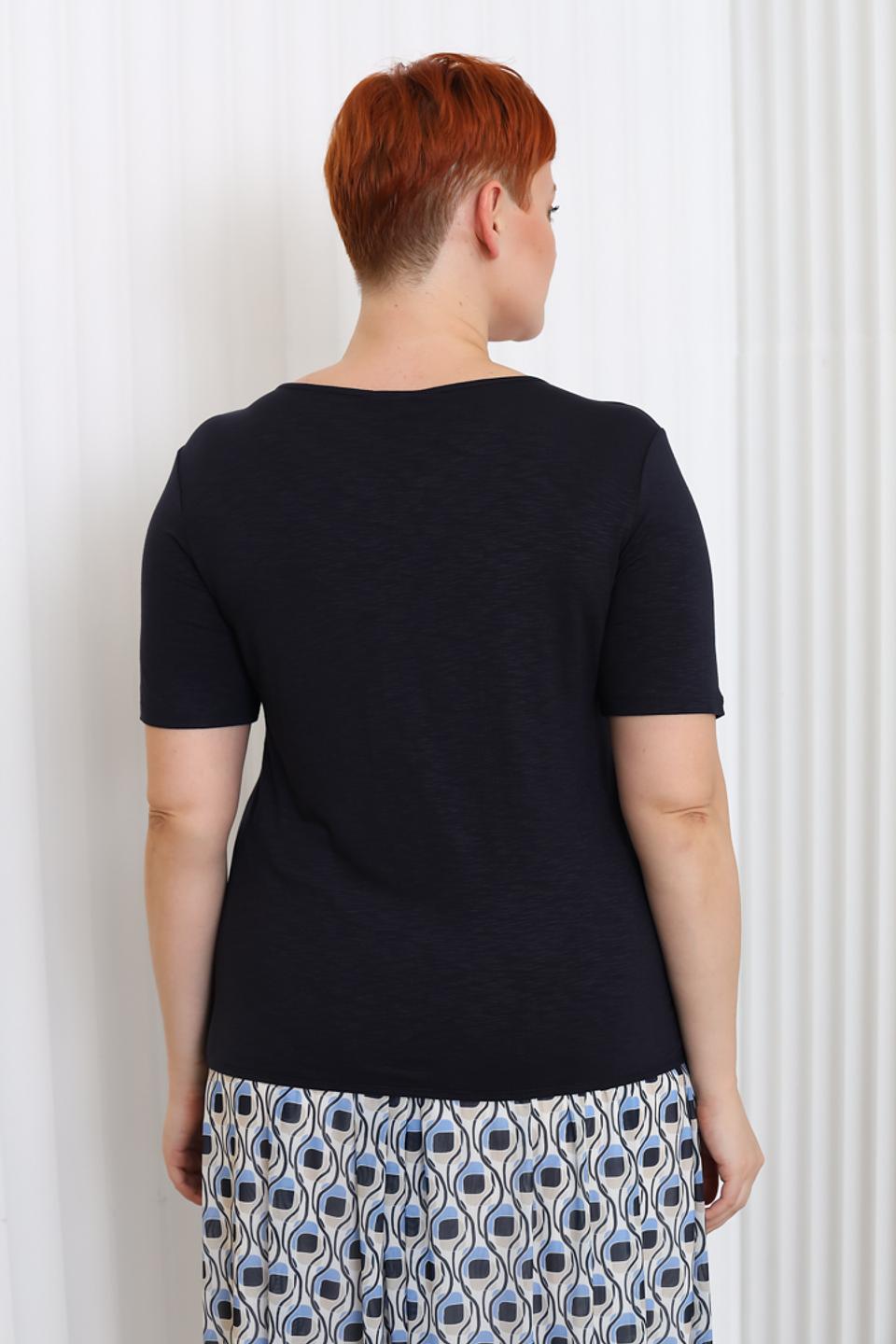 Блуза Lebek с V-образным вырезом чёрный