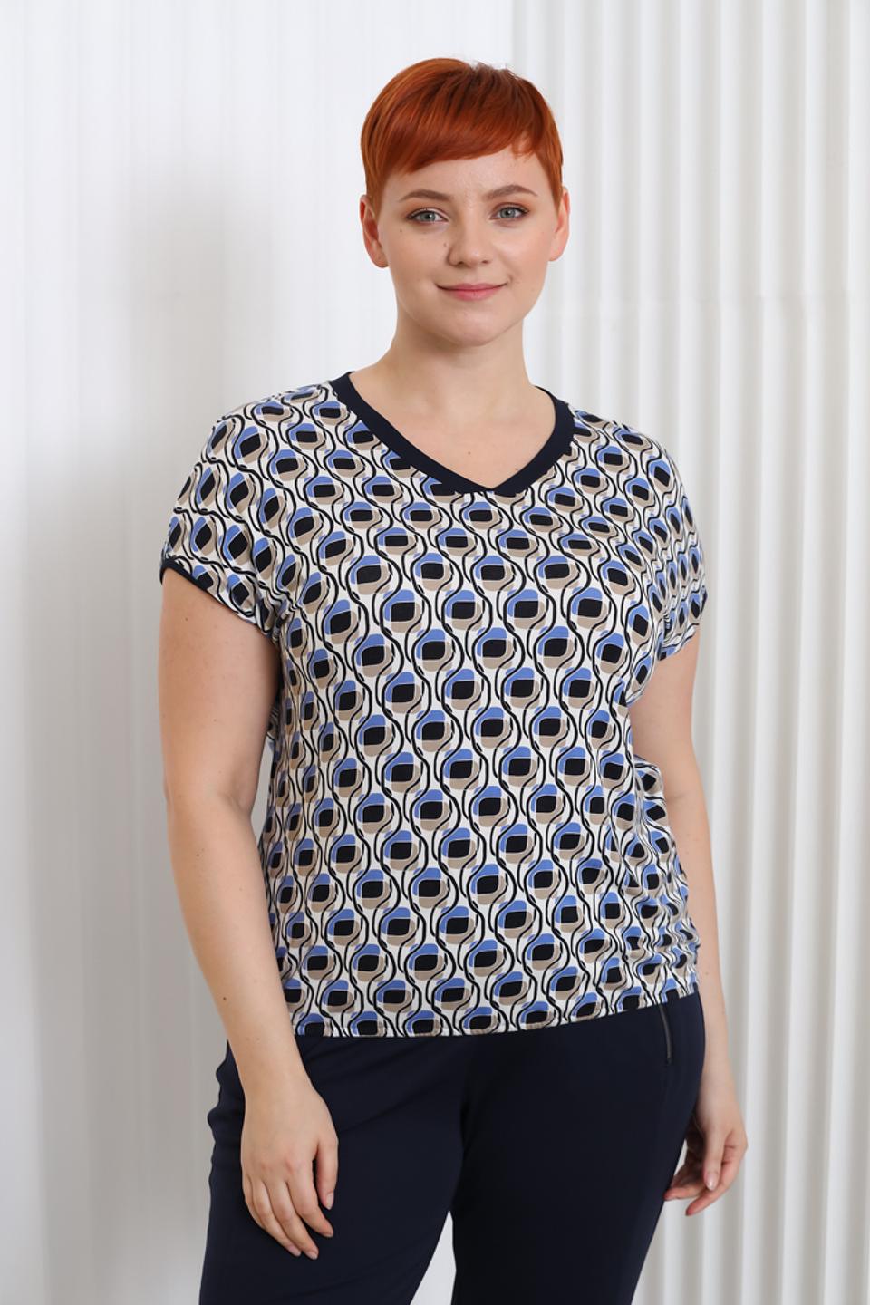 Блуза Lebek с геометрическим принтом