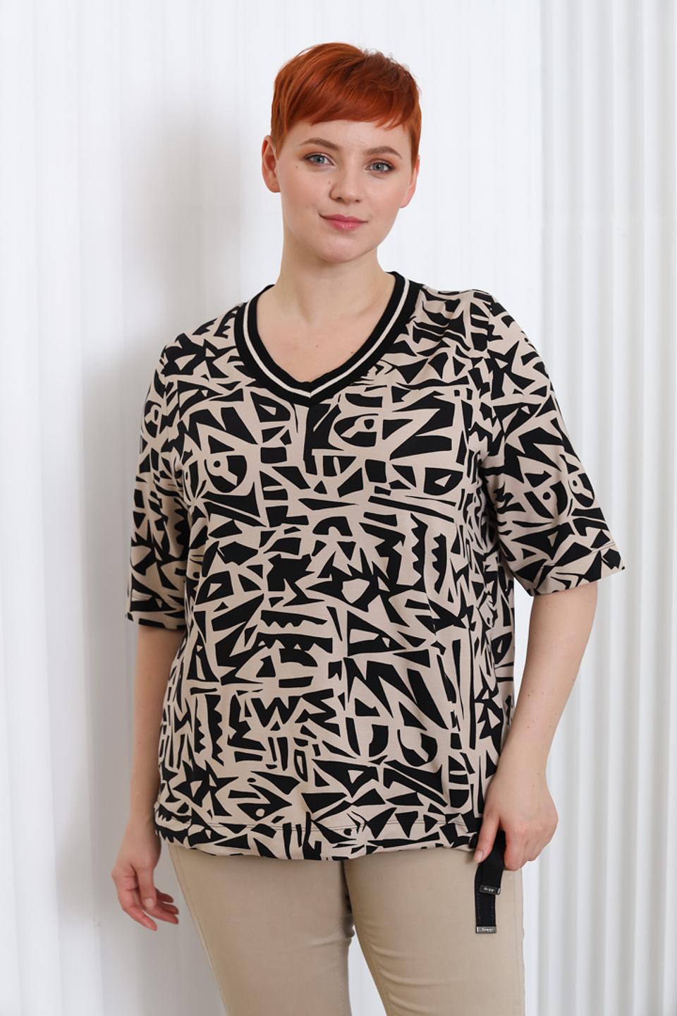 Блуза Frapp с абстрактным принтом