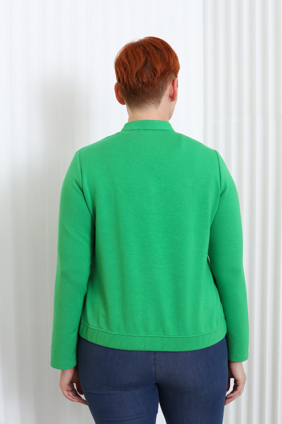 Жакет Rabe collection зелёный приталенный