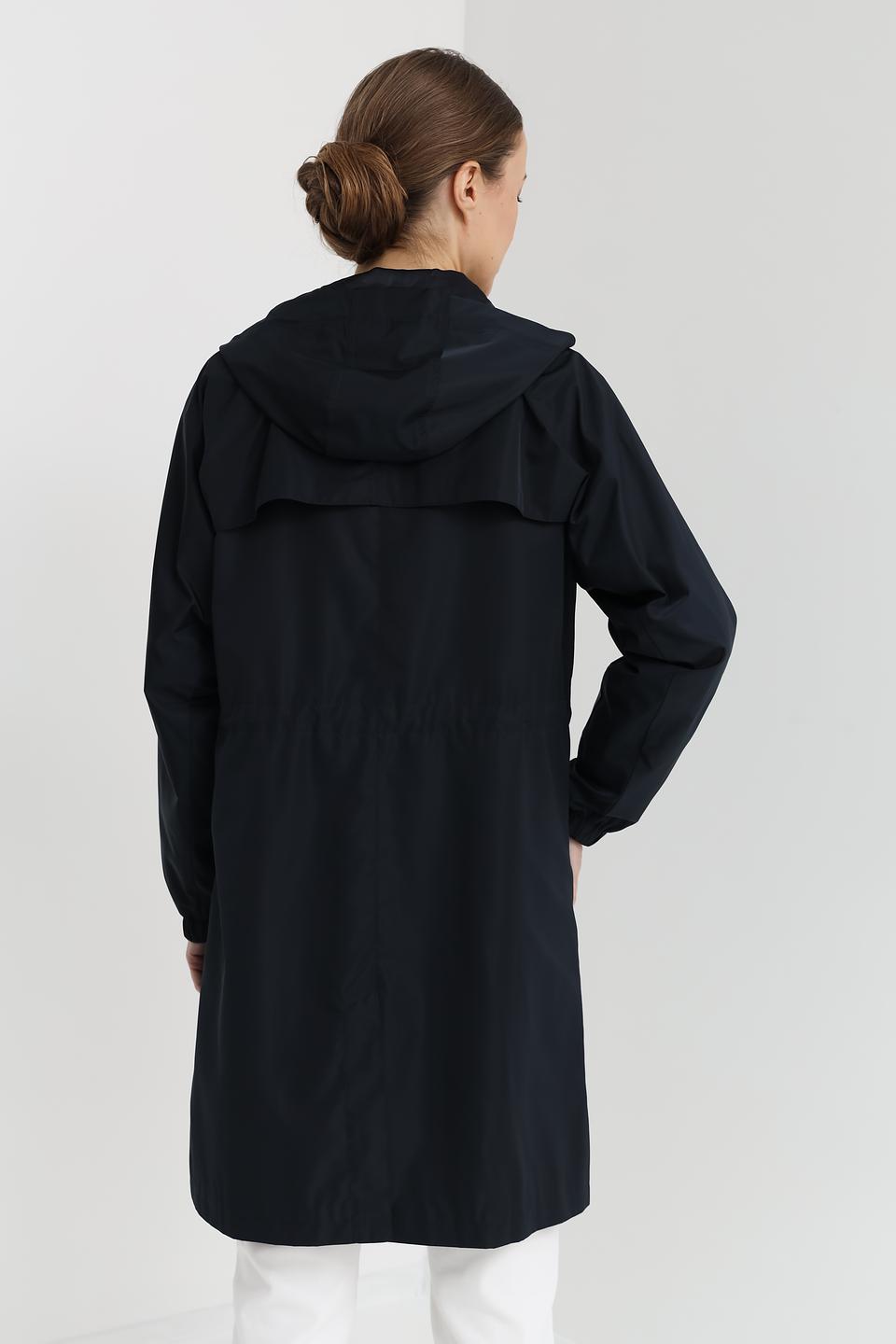 Плащ Pezzo чёрный с капюшоном