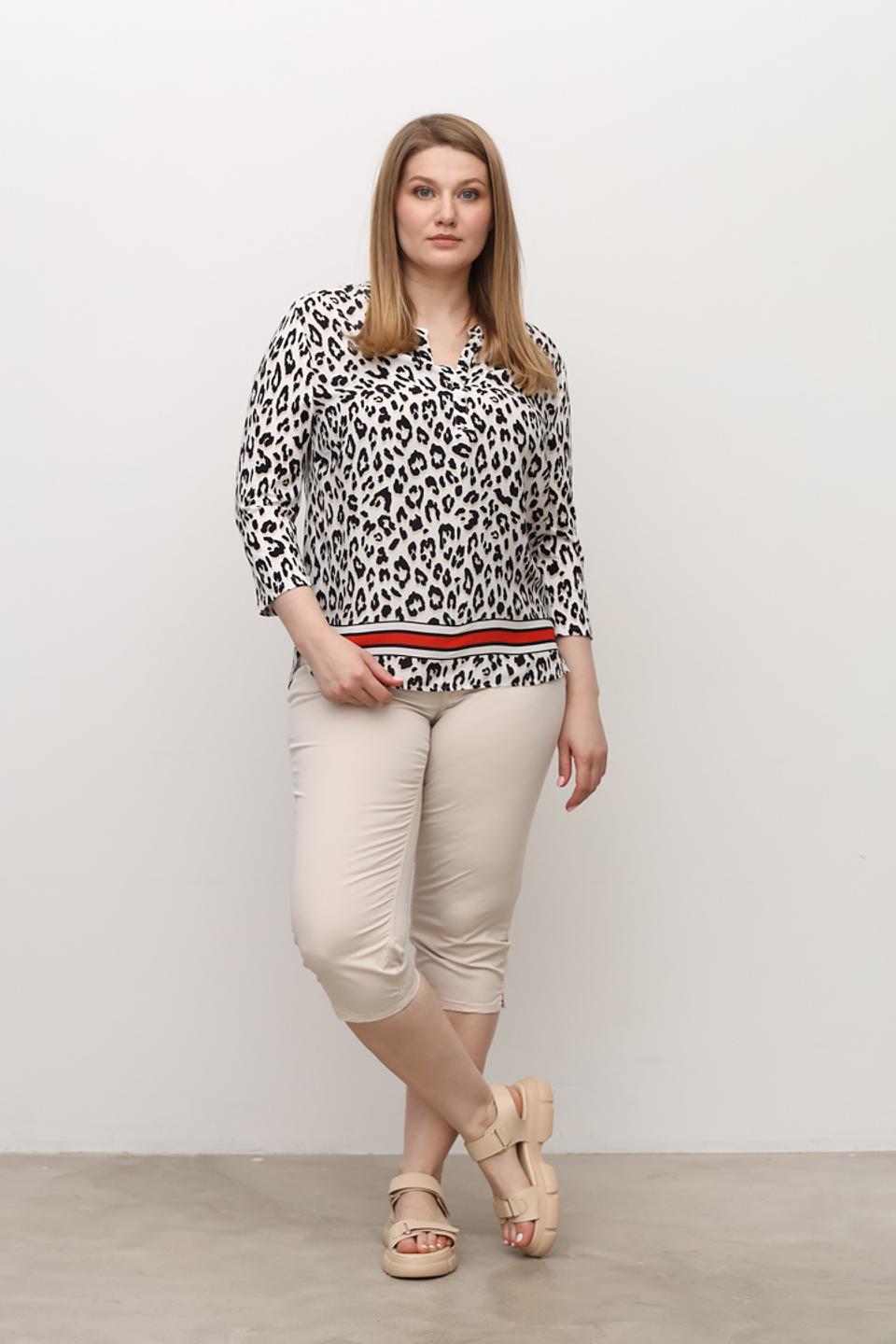 Блуза Frank Walder леопард с полосками