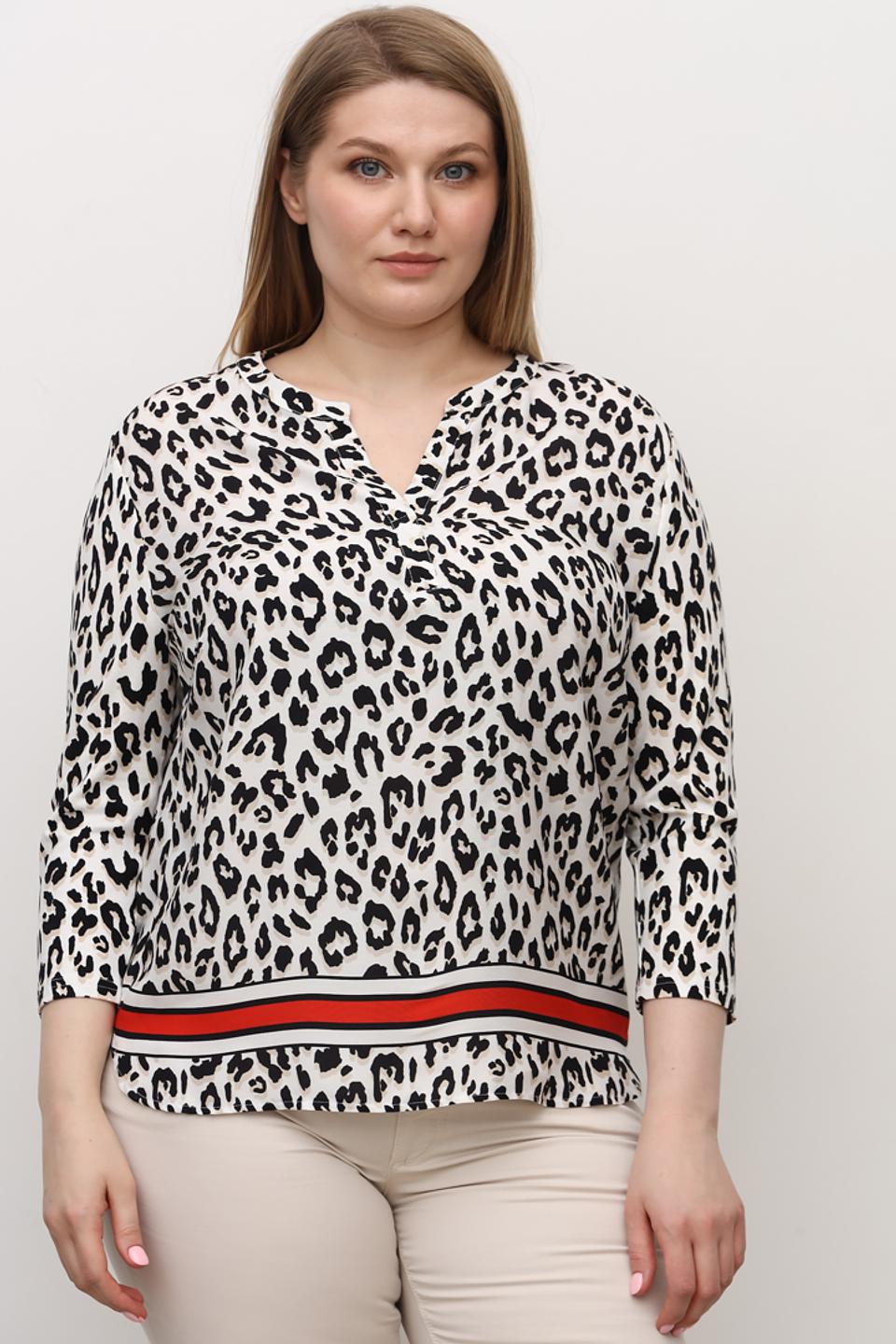 Блуза Frank Walder леопард с полосками