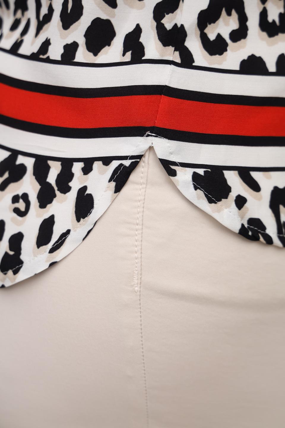 Блуза Frank Walder леопард с полосками