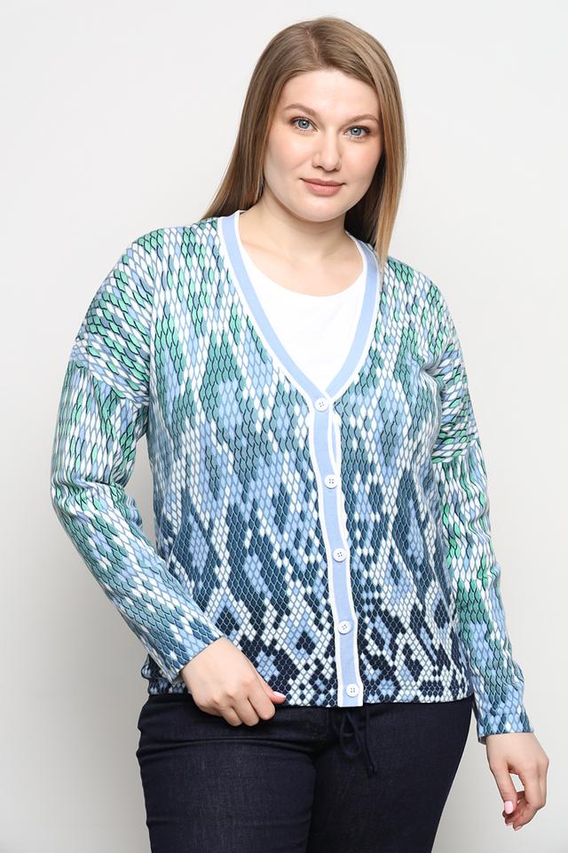 Кардиган Olsen с узором голубой