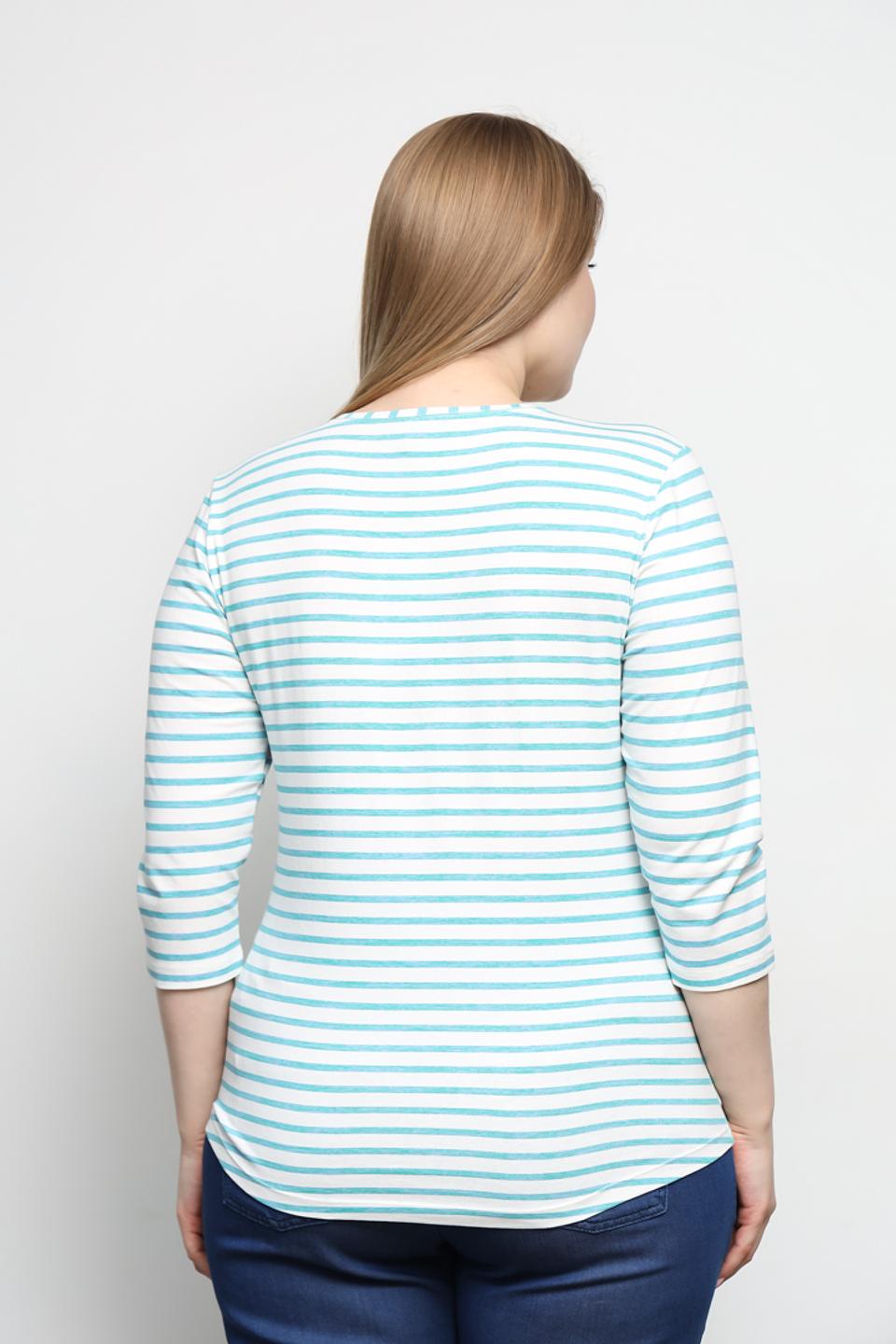 Лонгслив Olsen в полоску с цветочным принтом