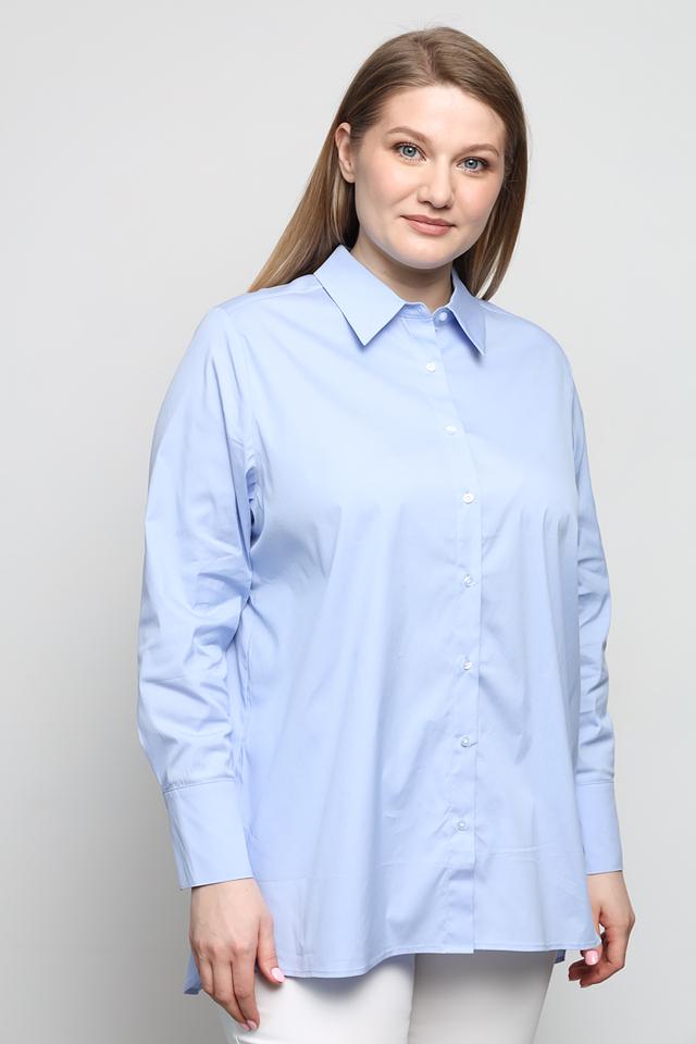 Рубашка Olsen прямого кроя голубая