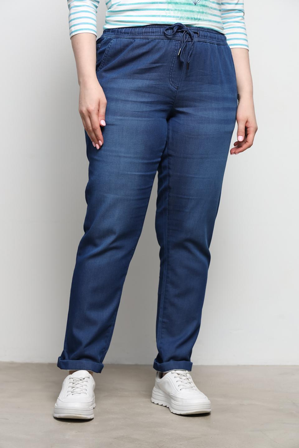 Джинсы Olsen с резинкой синие