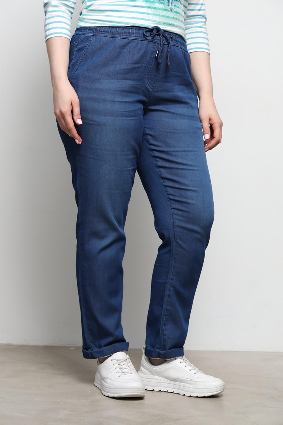 Джинсы Olsen с резинкой синие