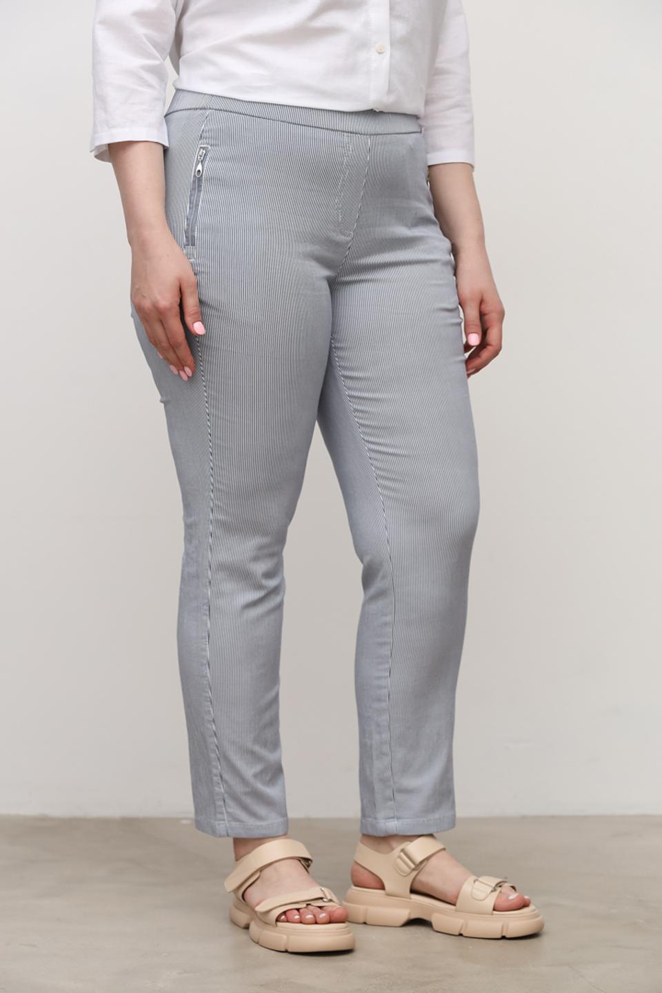 Брюки Relaxed by Toni в полоску серые