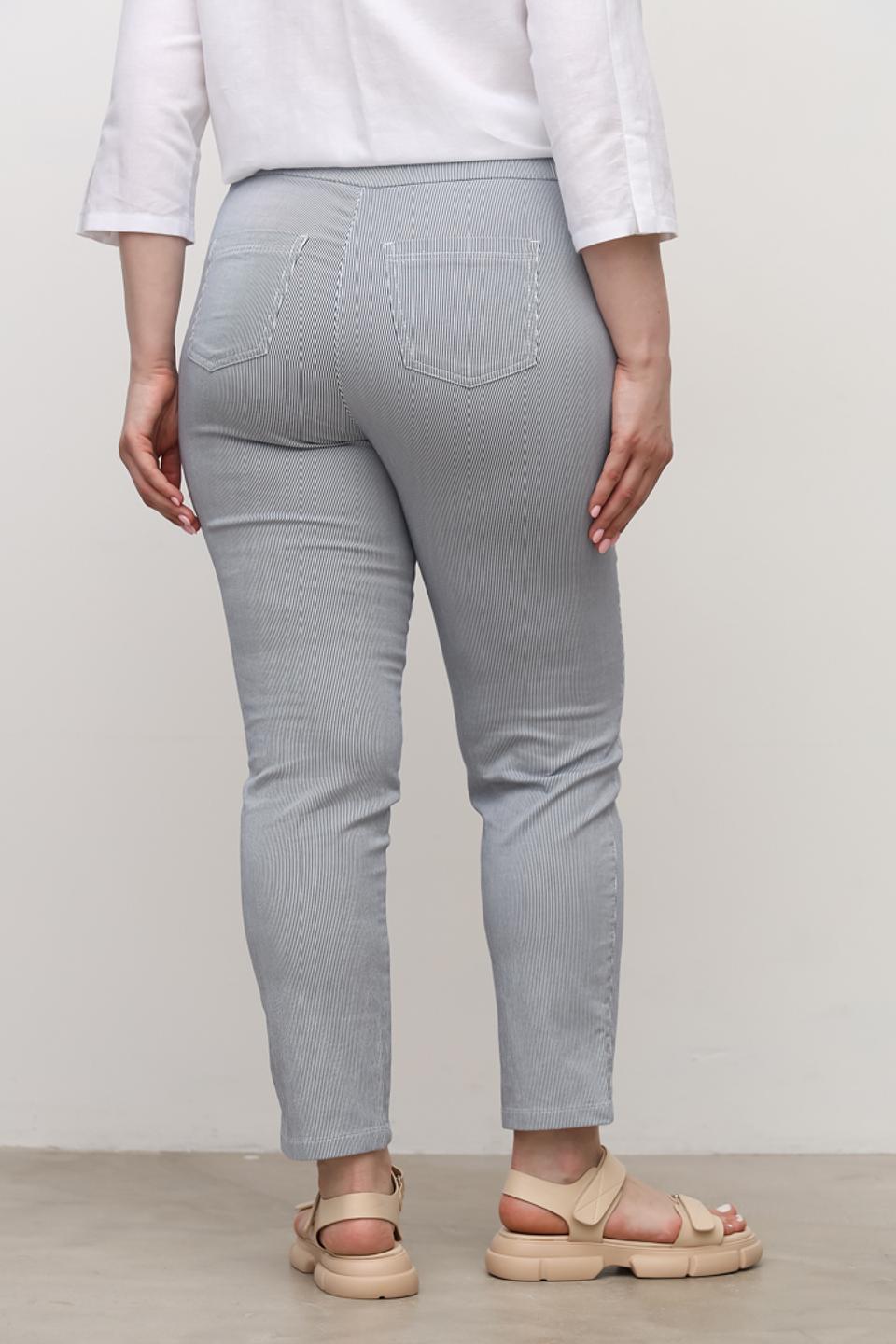 Брюки Relaxed by Toni в полоску серые