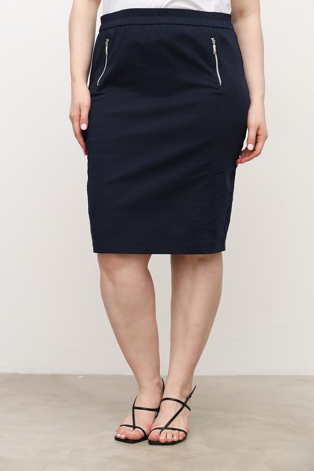 Юбка Frank Walder приталенная темно-синяя