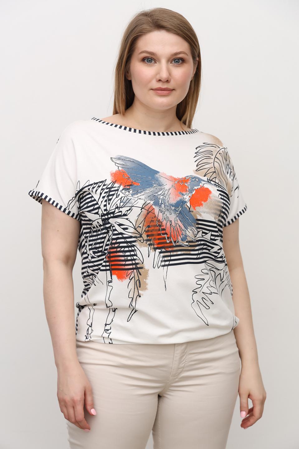 Футболка Lebek с принтом птицы