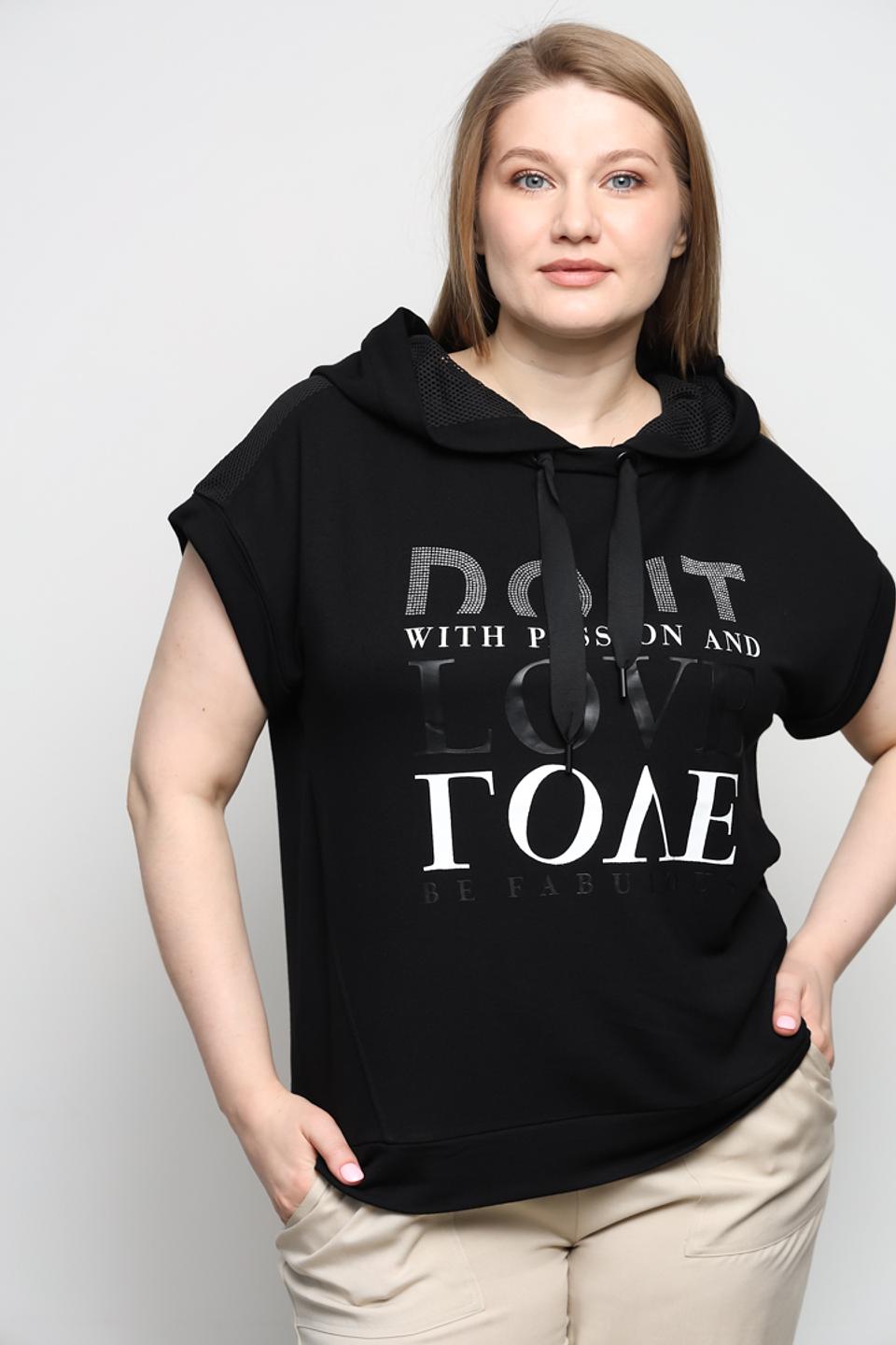 Пуловер Via Appia с принтом чёрный