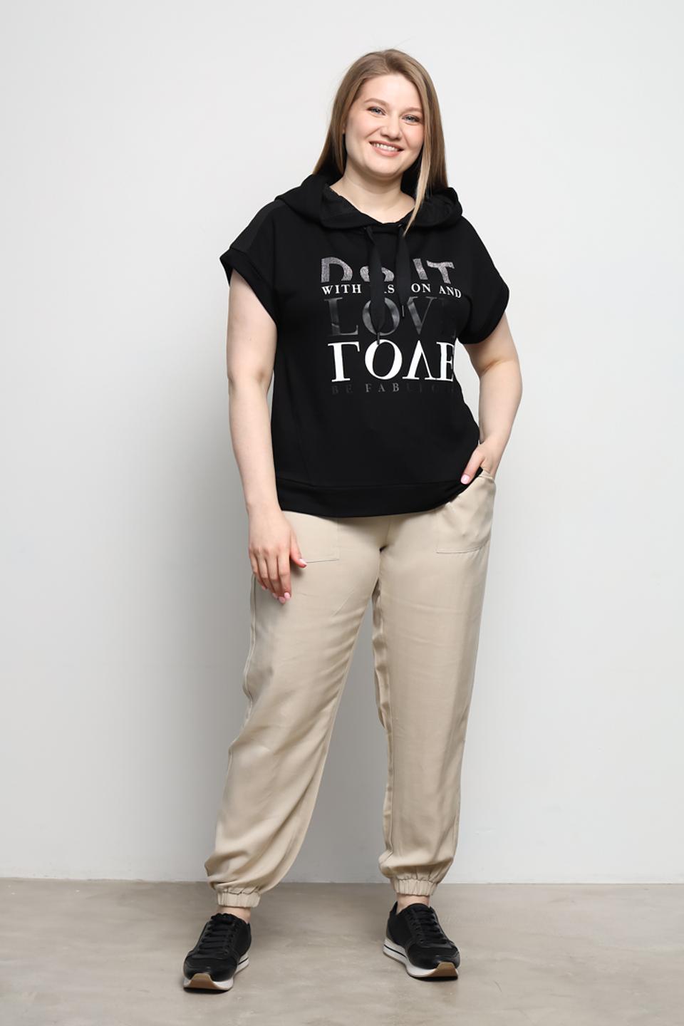 Пуловер Via Appia с принтом чёрный