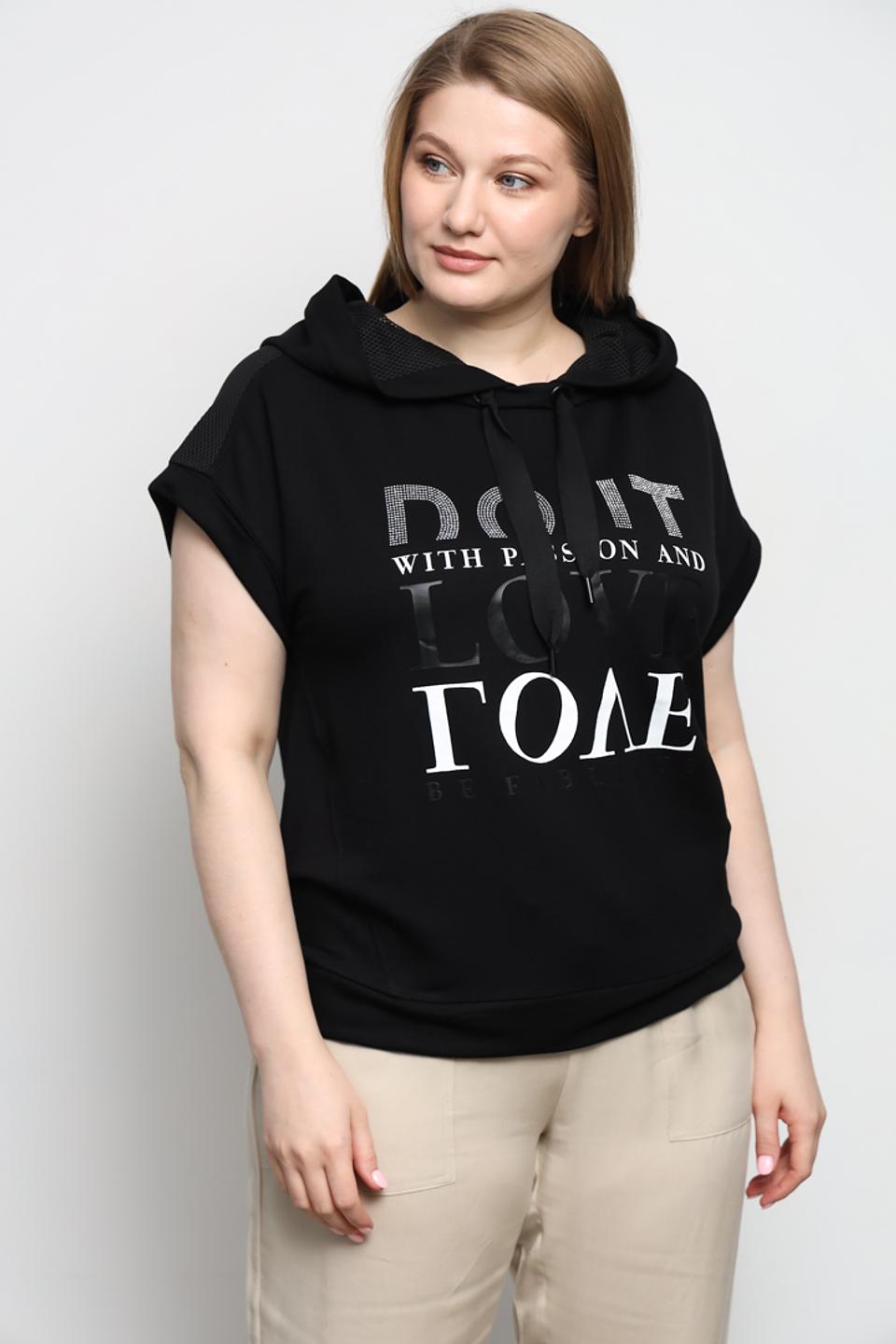 Пуловер Via Appia с принтом чёрный