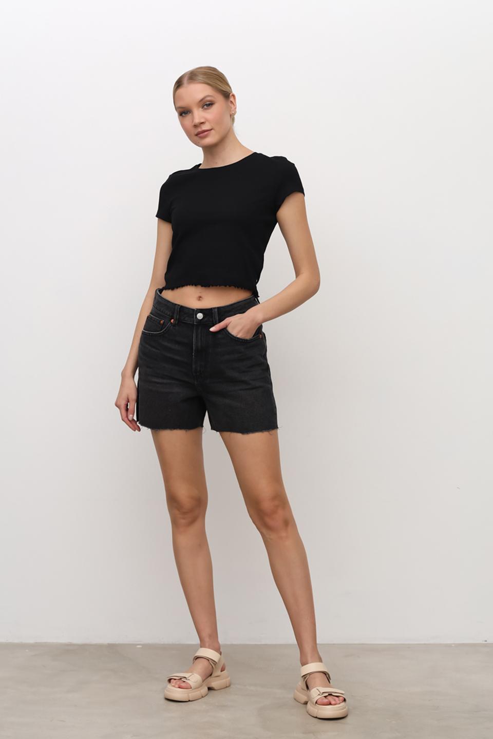 Шорты Tom Tailor denim чёрные