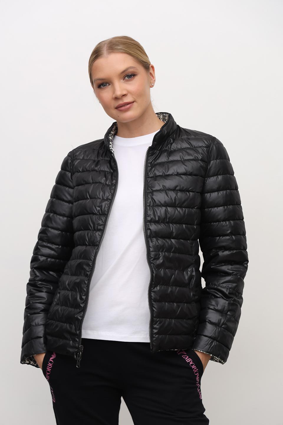 Куртка Lebek с леопардовым принтом