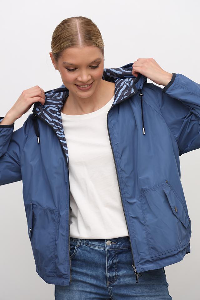 Куртка Lebek синяя с капюшоном