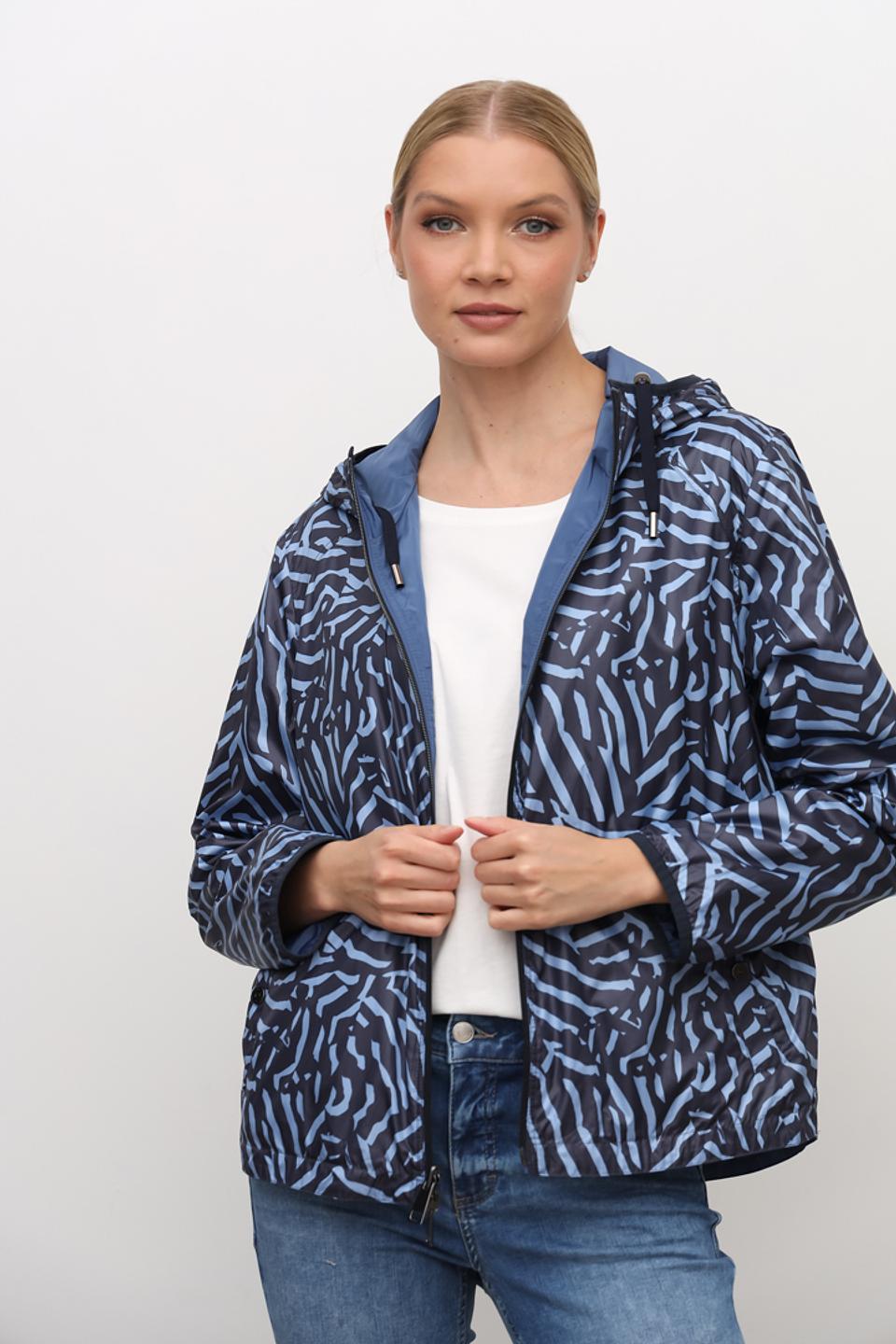 Куртка Lebek синяя с капюшоном