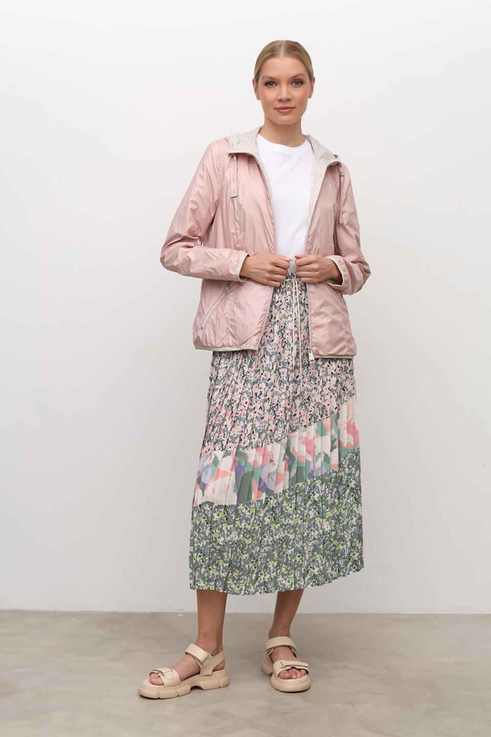 Ветровка Lebek с капюшоном пудрово-розовый