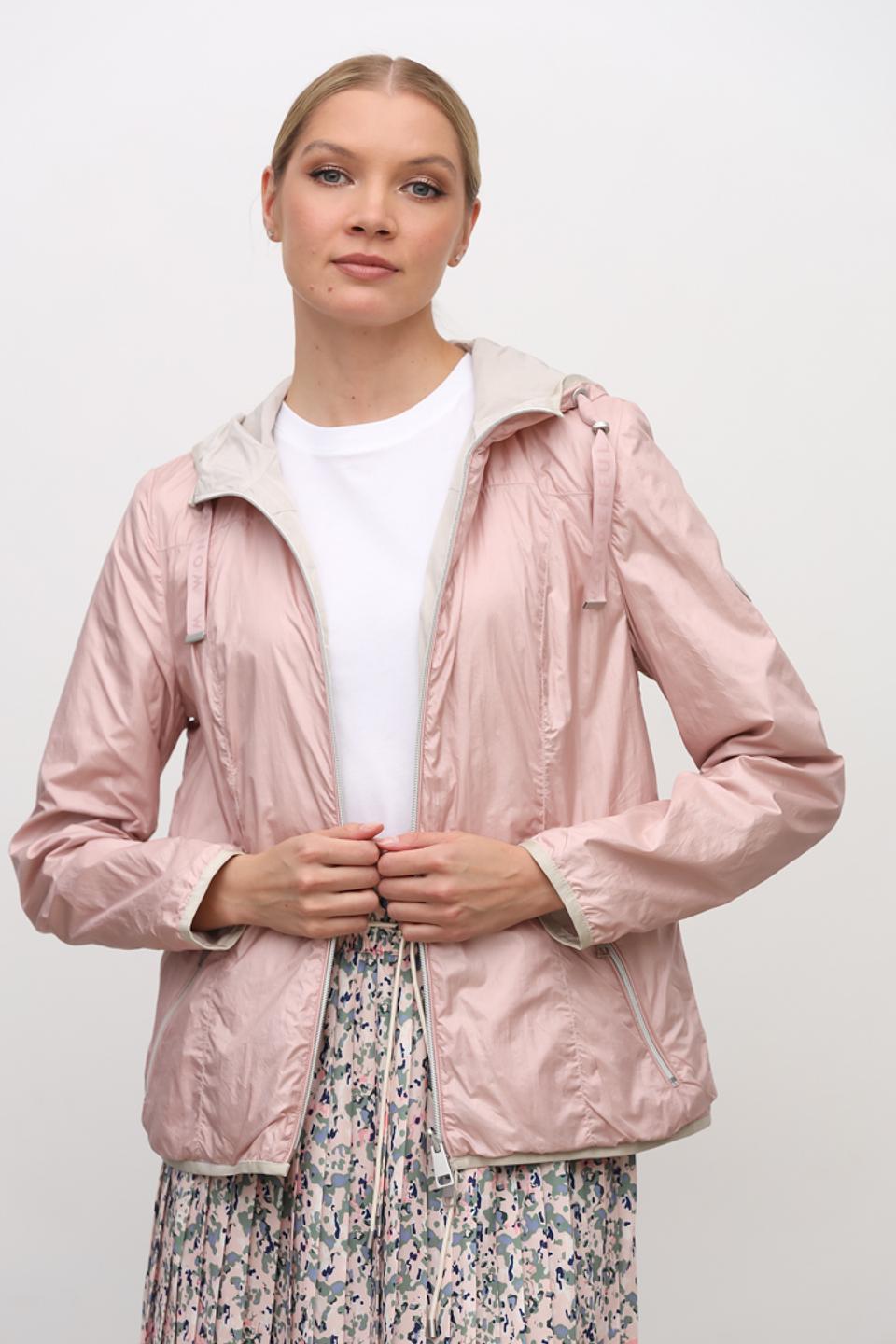 Ветровка Lebek с капюшоном пудрово-розовый