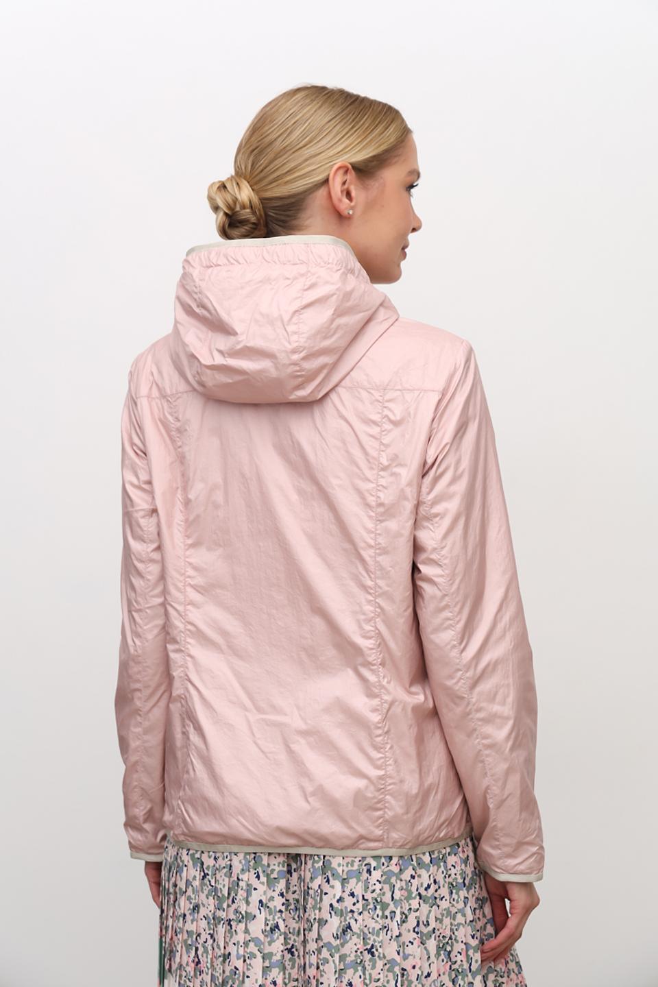 Ветровка Lebek с капюшоном пудрово-розовый