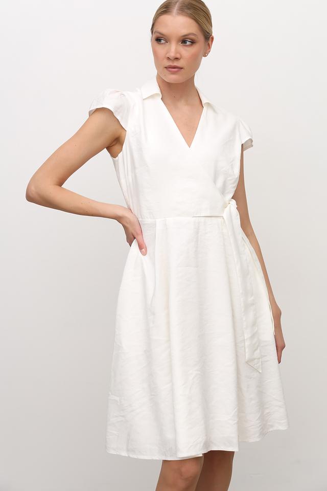 Платье Marciano белое с воротником