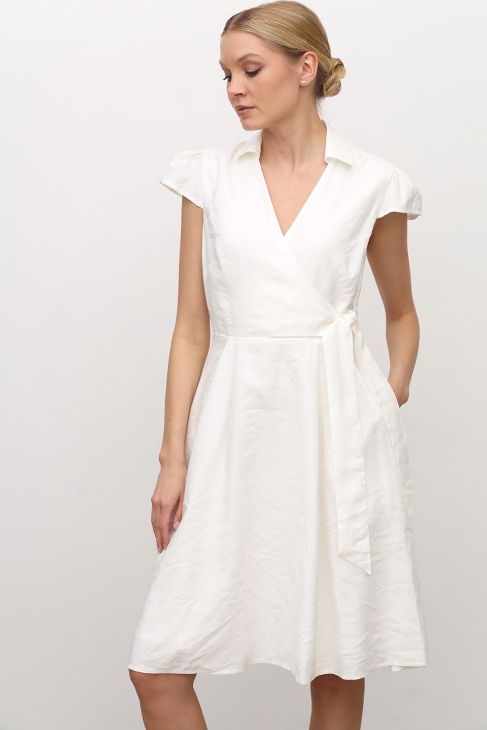 Платье Marciano белое с воротником