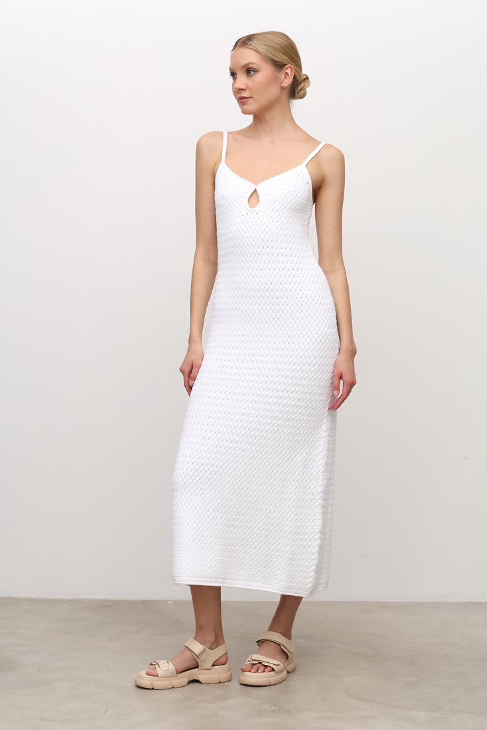 Платье Hugo жен. трикотаж белое