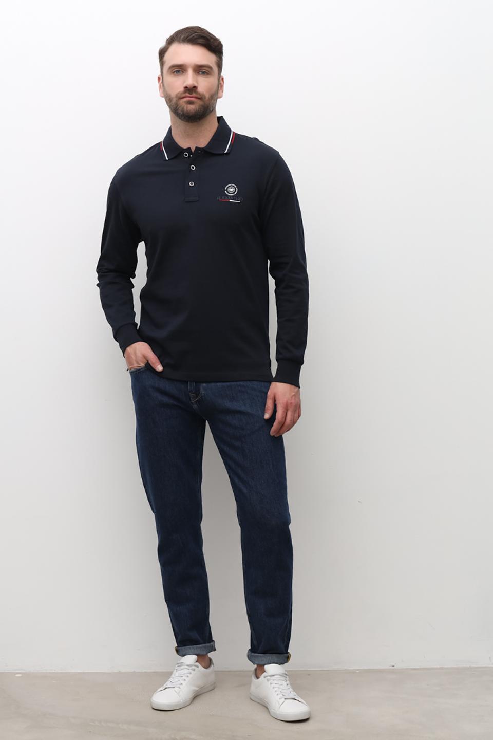 Поло Granchio с логотипом тёмно-синее