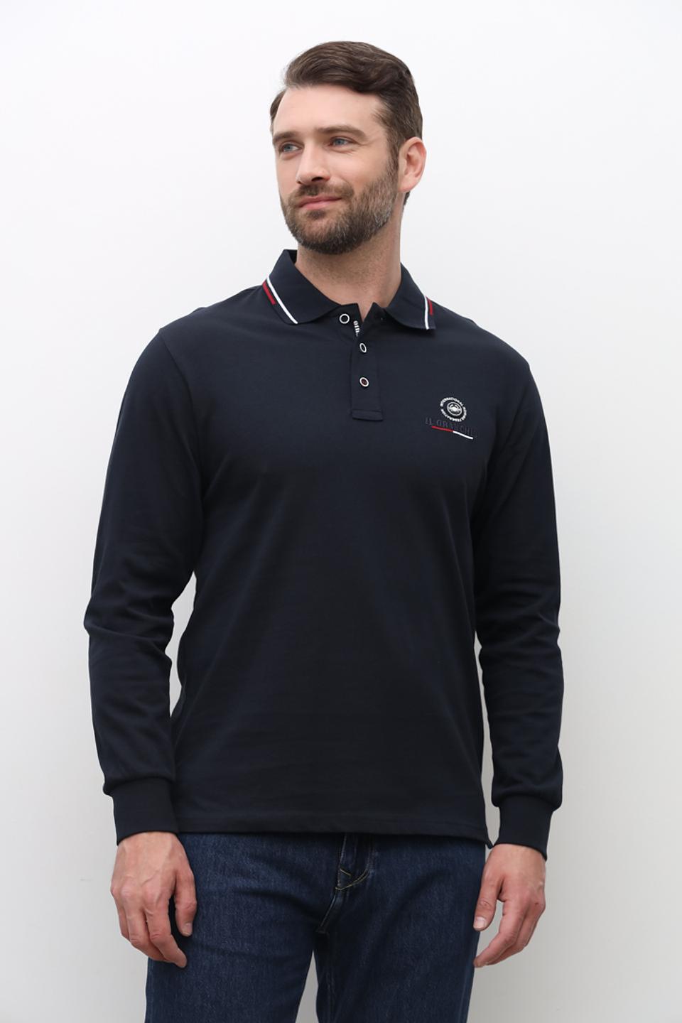 Поло Granchio с логотипом тёмно-синее