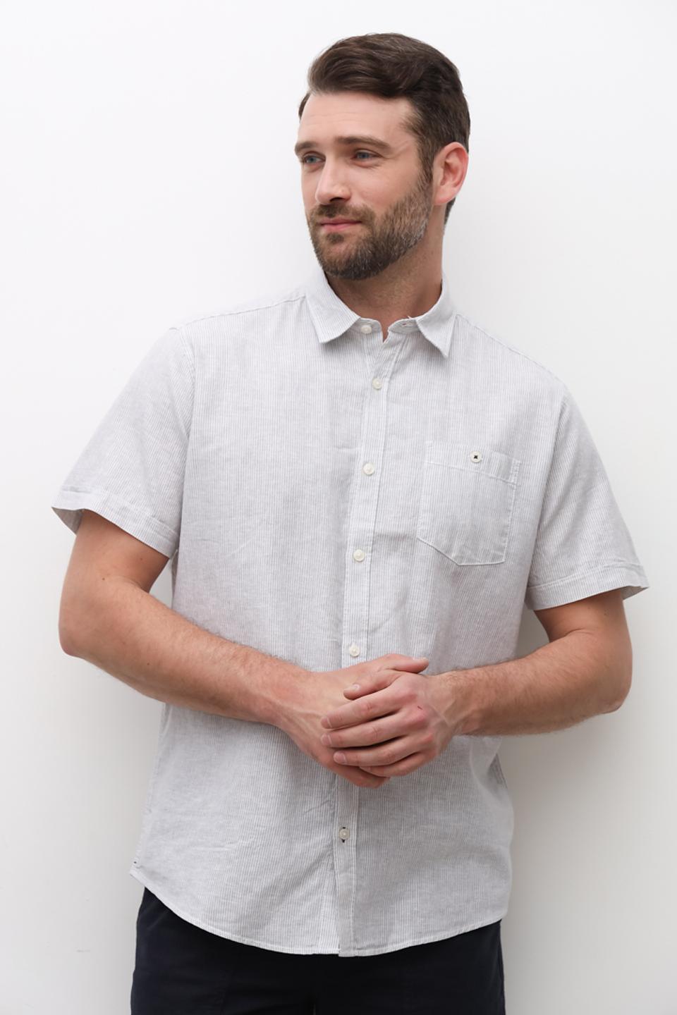 Рубашка кр Pioneer men серая