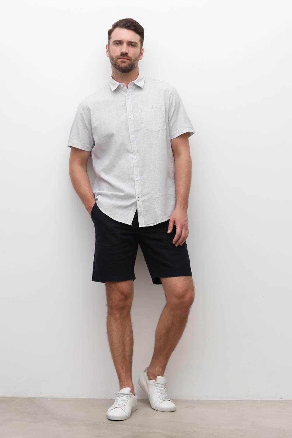 Рубашка кр Pioneer men серая