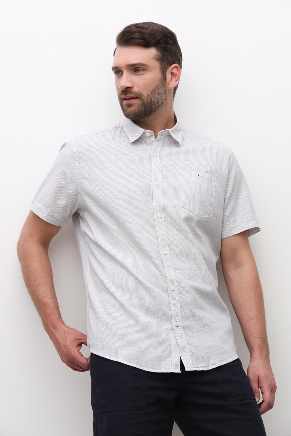 Рубашка кр Pioneer men серая