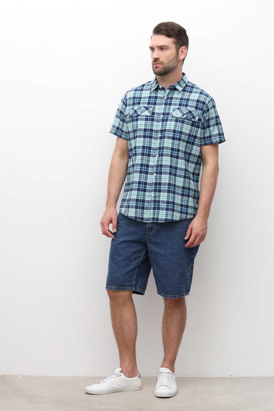 Рубашка кр Pioneer в клетку