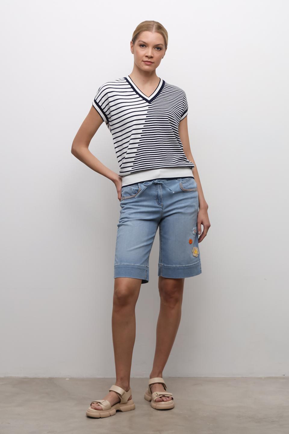 Шорты Zerres с вышивкой голубые